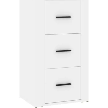 Komoda Bílá skříňka se 3 zásuvkami, 40 x 33 x 70 cm, materiál dřevotříska