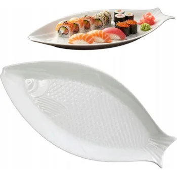 TALÍŘ RYBA 31 CM PORCELÁNOVÝ PODNOS TÁC NA RYBY PODNOS
