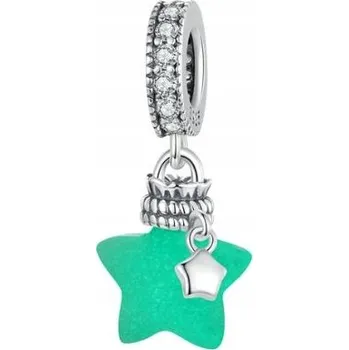 Přívěsek Přívěsek stříbrný žárovka hvězdička svítící ve tmě s925 stříbro 925