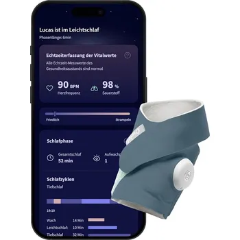 IP kamera Monitor dechu Owlet modrý