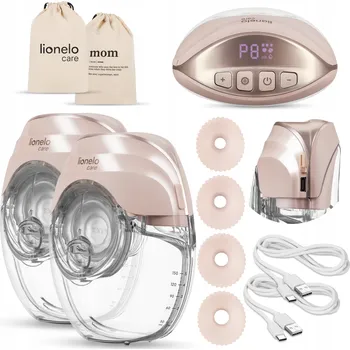 Odsávačka mléka DVOJITÝ Odsávačka mateřského mléka elektrický bezdrátový odsávač mateřského mléka Lionelo FIDI FREE SLIM