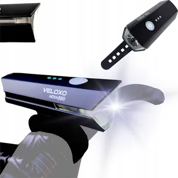 Cyklosvítilna PŘEDNÍ LED SVĚTLO NA KOLO VELOXO NOVA 550LM, NABÍJENÍ USB-C