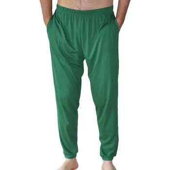 Pánské pyžamo Dlouhé pánské pyžamové kalhoty bavlněné na spaní a doma se stahovací šňůrkou XL