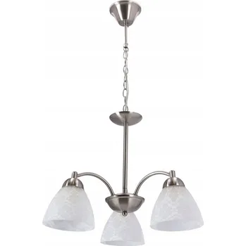 Závěsné svítidlo Candellux CAVALLO stříbrné 3xE27 klasické bílá stínidla