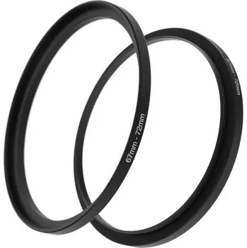 Objektiv Adaptérový kroužek filtru objektivu 67–72 mm, filtr z objektivu 67 mm na 72 mm, sluneční clona,