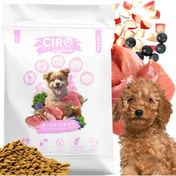 Krmivo pro psa Krmivo pro štěňata s vepřovým masem a rybízem 65 % masa Ciro 5 kg
