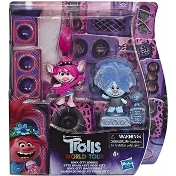 Figurka TROLLOVÉ SVĚTOVÉ TURNÉ ROCK CITY FIGURKY S POHYBLIVOU HLAVOU POPPY TANČÍCÍ HLAVIČKY HASBRO