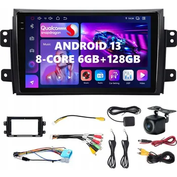 Mobilní telefon ANDROID 13 RÁDIO PRO SUZUKI SX4 2006-2013 s ANDROID AUTO, CARPLAY, BT a SIM kartou, 6GB/128GB