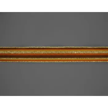 Stuha Plátnová stuha s metaloplastem a drátem, 25mm, hnědá