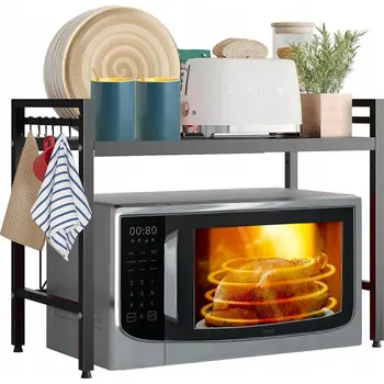 regál POLICE Stojan NA Mikrovlnku KUCHYŇSKÝ REGÁL NA KOŘENÍ DVOUÚROVŇOVÁ POLICE