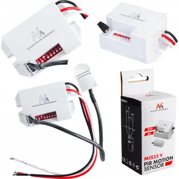 Pohybové čidlo PIR čidlo pohybu Maclean s externím senzorem, 12-24V DC, 360°, MCE32 V