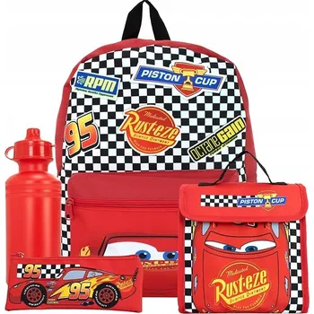 Dětský batoh Školní batoh jednokomorový Blesk McQueen Disney červený