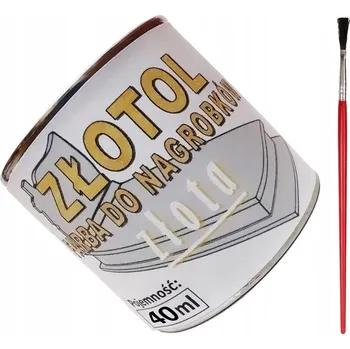 Speciální výtvarná barva Barva barva Złotol na hroby, zlatá, 0,040 l