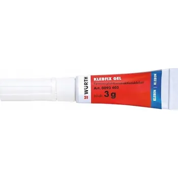 Průmyslové lepidlo Kyanoakrylátové lepidlo Wurth Klebfix Gel 3 g