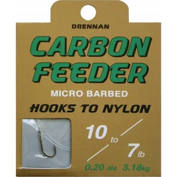 Rybářský háček Drennan Carbon Feeder Háčky s návazcem, protihrot, 8 ks