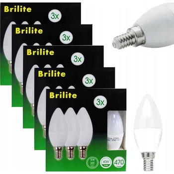 Žárovka SADA 5x3 ks - E14 LED ŽÁROVKA 5,5W = 40W B35 470lm TEPLÁ BÍLÁ 2700K