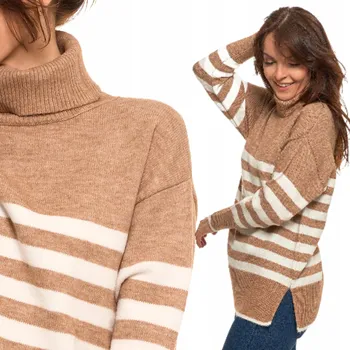 Dámský svetr Moraj dámský svetr béžový volný střih délka k bokům velikost XXL