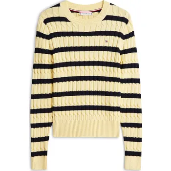 Dámské oblečení Svetr Tommy Hilfiger Yellow Stripe 1218879 12 (M)
