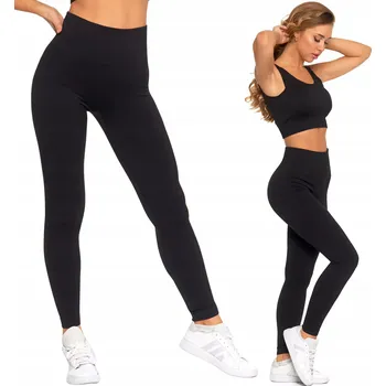 Dámské legíny Dámské sportovní legíny, přiléhavé, žebrované, s vysokým pasem MORAJ L/XL