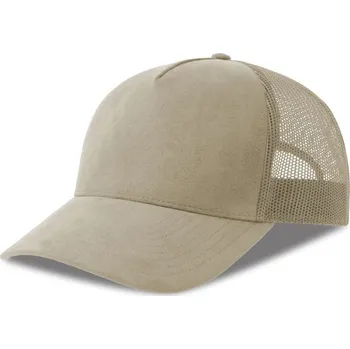 Kšiltovka Atlantis Kšiltovka 5 panelová Trucker Rapper Suede-S Barva: Stone