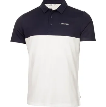 Pánské tričko Tričko Calvin Klein Golf Wht-Nvy 1218941 Small