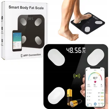 Osobní váha PŘESNÁ ANALYTICKÁ KOUPELNOVÁ VÁHA SLIM 180 kg SMART ANDROID IOS 30v1