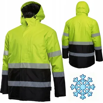 pracovní bunda Moderní výstražná pracovní bunda parka žluto-černá ADEL Hogert XXL