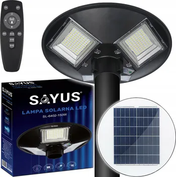 Venkovní osvětlení Pouliční lampa Sayus 1000 W 1800 lm, bateriové/solární napájení