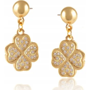 Náušnice Náušnice čtyřlístky zdobené krystaly Preciosa z kolekce Merymejkap(P2