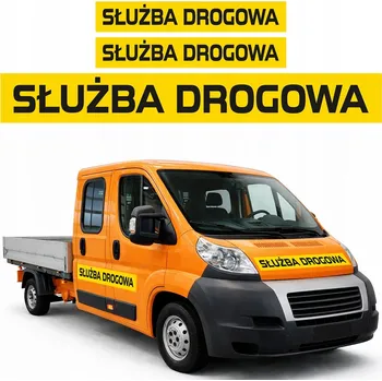 Samolepicí dekorace na vozidlo SADA NÁLEPEK Samolepky na auto SILNIČNÍ SLUŽBA | 3 kusy 140 Cm