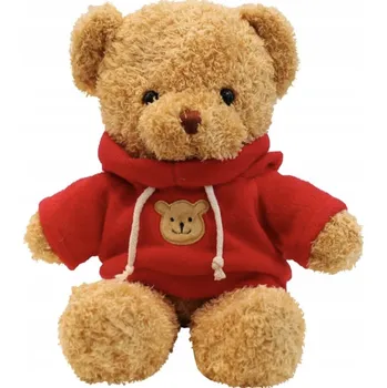 plyšák Plyšový Medvídek TROYSINC S Kapucí červený 30cm Plyšový Mazlíček Přítulníček Dárek