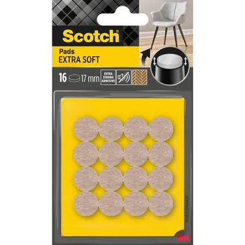 Prostěradlo Scotch Měkké filcové podložky SP84A19, Samolepicí, Béžové, 17 mm, 16 ks v balení