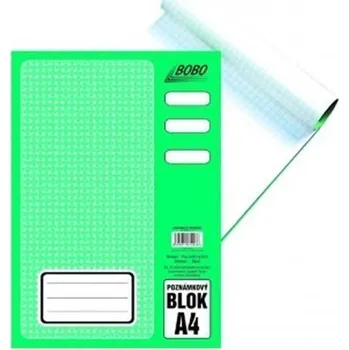 Poznámkový blok A4, čtvereček, 50 listů