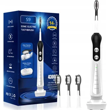 Elektrický zubní kartáček ELEKTRICKÝ ZUBNÍ KARTÁČEK NA ZUBY BEZDRÁTOVÝ VODĚODOLNÝ SONICKÝ