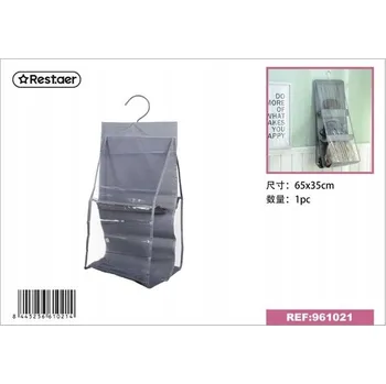 Úložný box Závěsný organizér šedý se 4 přihrádkami pro uskladnění