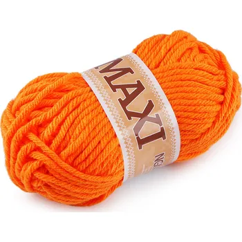 Příze Pletací příze Jumbo Maxi 100 g, střední, 32 (930) oranžová