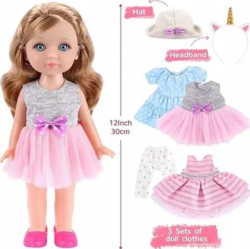 Panenka Panenka Miminko pro děti Holčička s dlouhými vlasy 30 cm