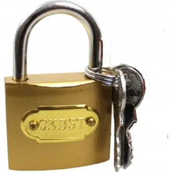 Visací zámek Kovová visací zámek 38 mm se třemi klíči č. 264