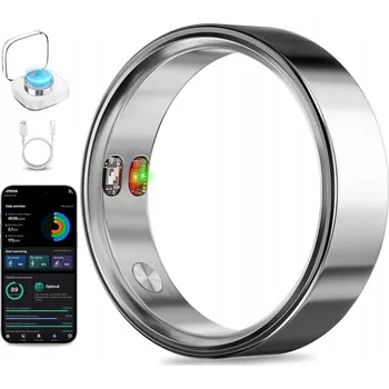 Prsten Chytrý Prsten Odolný Proti Znehodnocení, Celokovové Provedení, Měření HRV a Fitness Aktivity, Velikost 10