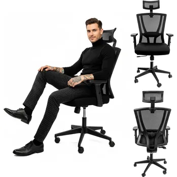 Otočná kancelářská židle FURVERO černá