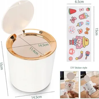 Odpadkový koš Odpadkový koš plastový Woumon 2,6 l bílý