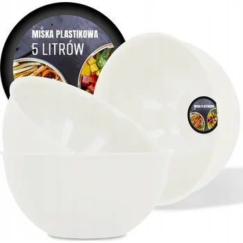 Plastová kuchyňská mísa 5l krémová velká