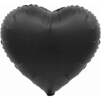 Balónek Fóliový balónek "Srdce - Beauty and Charm", černý, Godan, 45 cm (18")