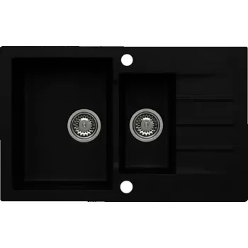 Granitový dřez Jednokomorový granitový dřez Moderno Annie černý