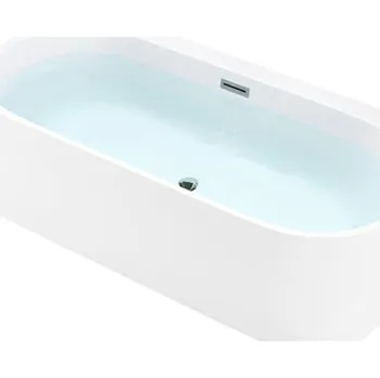 Vana BPS-koupelny Volně stojící rohová akrylátová vana HYD-MER509B levá 150x75 bílá, odtokový komplet chrom