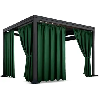 Pergola Venkovní zahradní závěs s tunýlkem BOGOTA zelená 155 cm x různé výšky (cena za 1 kus) + dárek úvaz MyBestHome Rozměr: 155x200 cm