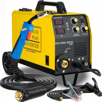 Svářečka INVERTOROVÁ SVÁŘEČKA MAGNUM MIG 200W MMA IGBT ALU 230V 180A