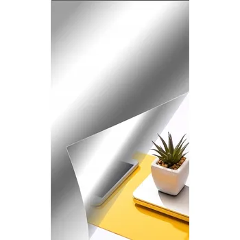 Zrcadlo OBDÉLNÍKOVÉ ZRCADLO NA ZEĎ BEZ RÁMU 60X200CM, MOŽNOST ŘEZÁNÍ, DIY, NEKŘEHKÉ