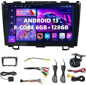 Mobilní telefon ANDROID 13 AUTORÁDIO pro HONDA CRV III 2007-2011 s CARPLAY, AUTO, DSP, LTE SIM, 6GB/128GB