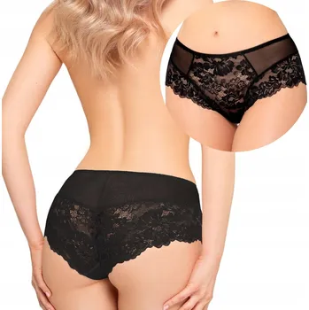 Kalhotky Dámské krajkové kalhotky černé s integrovanými boky EWANA KALHOTKY 022 M